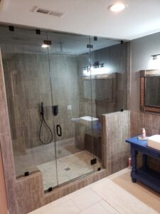 Larkspur basement bathroom shower