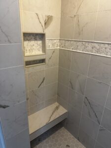 shower with bench